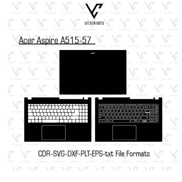 Acer Aspire A515-57 laptop skin template vector file