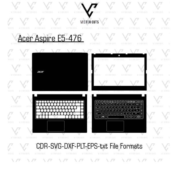 Acer Aspire E5-476 laptop skin template vector file