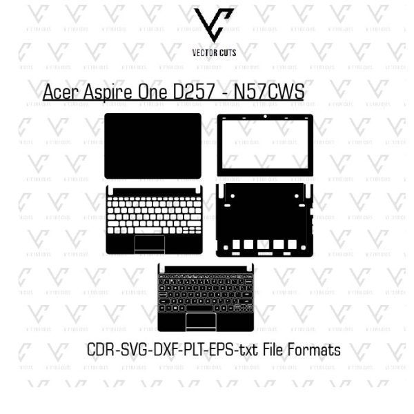 Acer Aspire One D257 - N57CWS laptop skin template vector file