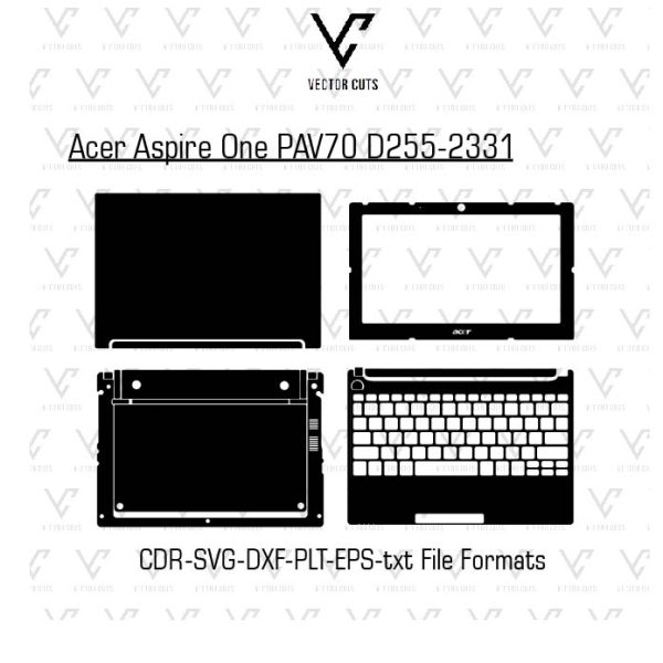 Acer Aspire One PAV70 D255-2331 laptop skin template vector file
