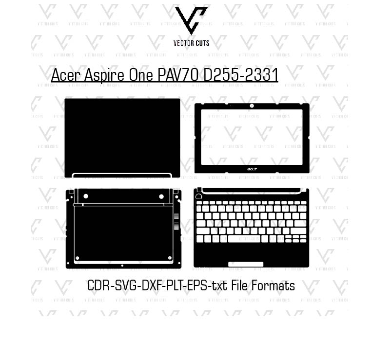 Acer Aspire One PAV70 D255-2331 laptop skin template vector file