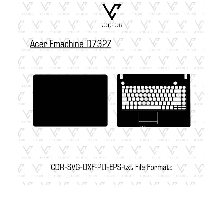 Acer Emachine D732Z laptop skin template vector file