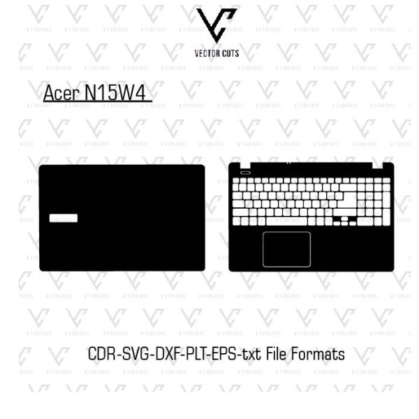 Acer N15W4 laptop skin template vector file