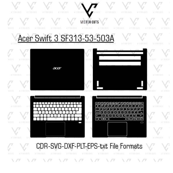 Acer Swift 3 SF313-53-503A laptop skin template vector file