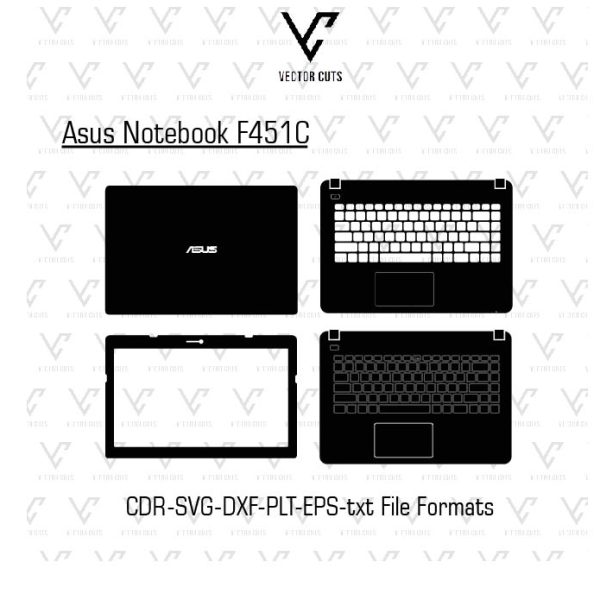 Asus Notebook F451C laptop skin template vector