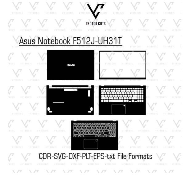 Asus Notebook F512J-UH31T laptop skin template vector