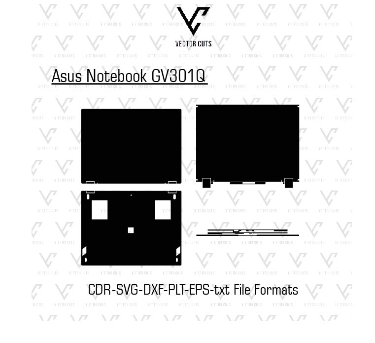 Asus Notebook GV301Q laptop skin template vector