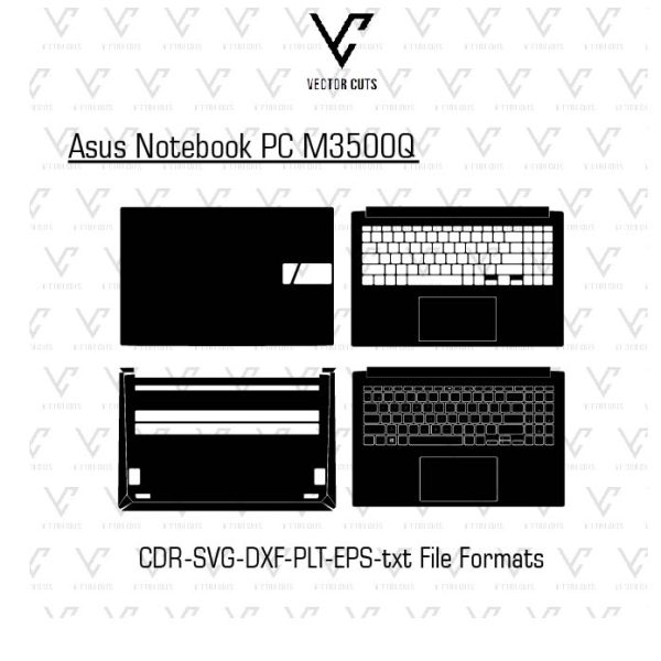 Asus Notebook PC M3500Q laptop skin template vector