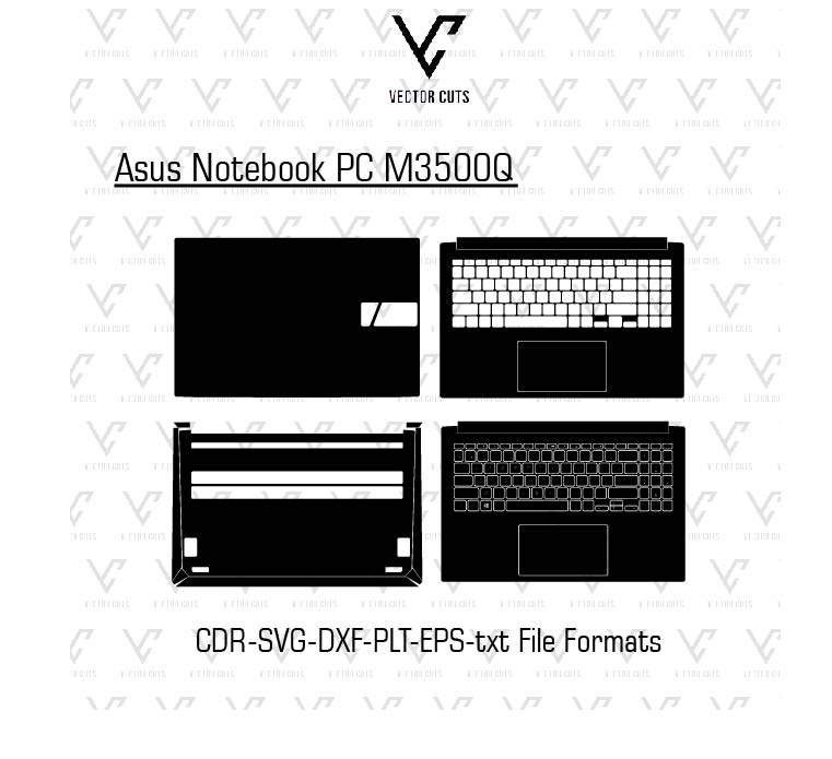 Asus Notebook PC M3500Q laptop skin template vector