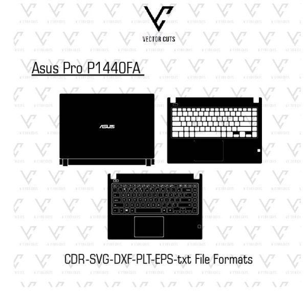 Asus Pro P1440FA laptop skin template vector