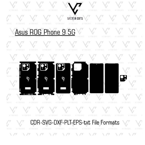 Asus ROG Phone 9 5G Mobile Skin Template Vector File