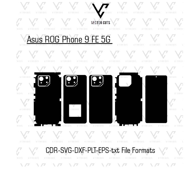 Asus ROG Phone 9 FE 5G Mobile Skin Template Vector File