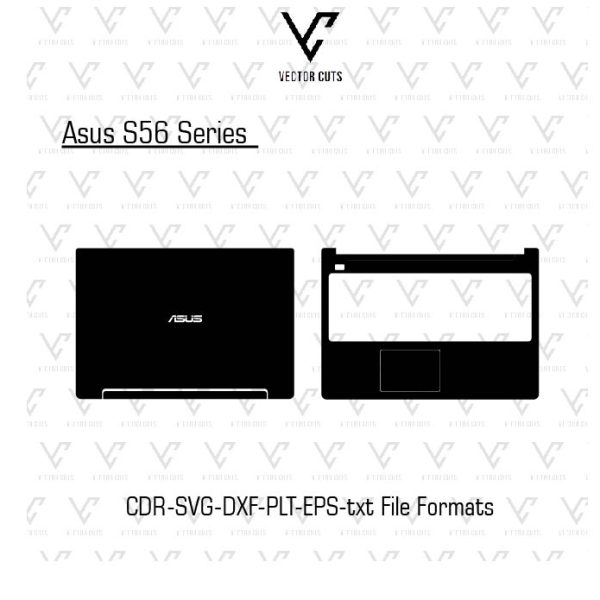 Asus S56 Series laptop skin template vector