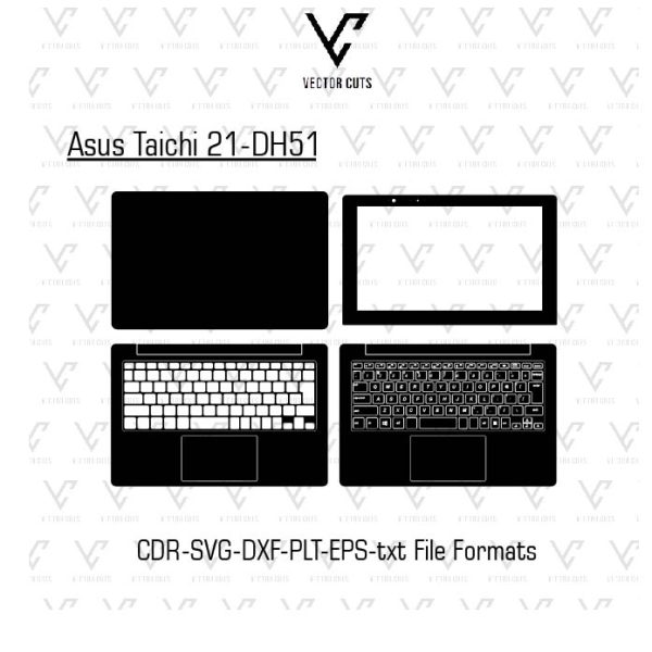 Asus Taichi 21-DH51 laptop skin template vector