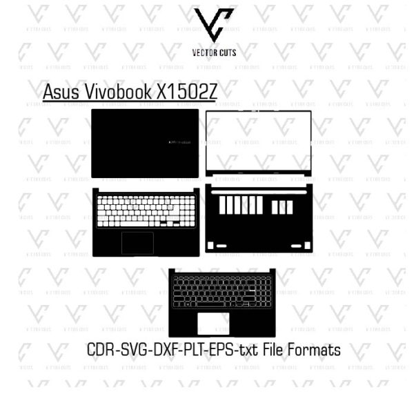 Asus Vivobook X1502Z laptop skin template vector file