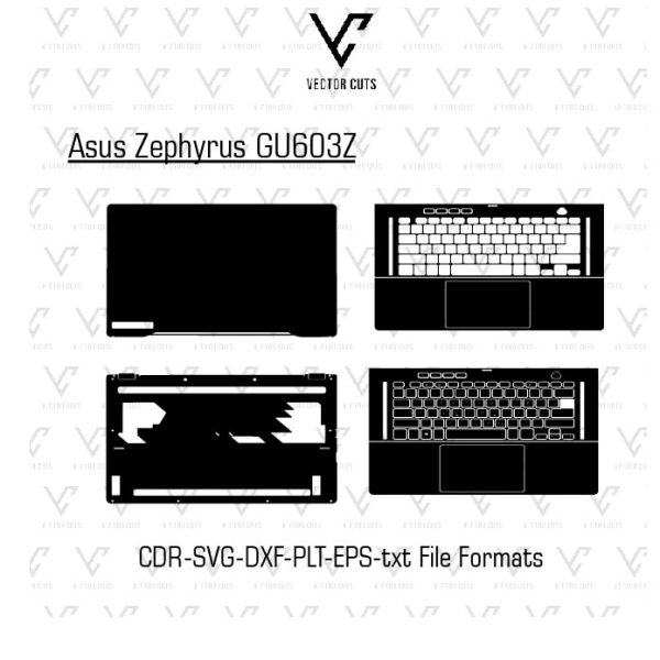Asus Zephyrus GU603Z laptop skin template vector file