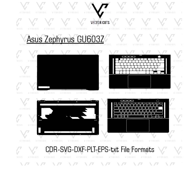 Asus Zephyrus GU603Z laptop skin template vector file