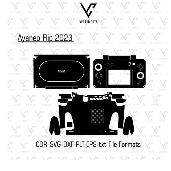 Ayaneo Flip 2023 Vinyl Skin Template Vector