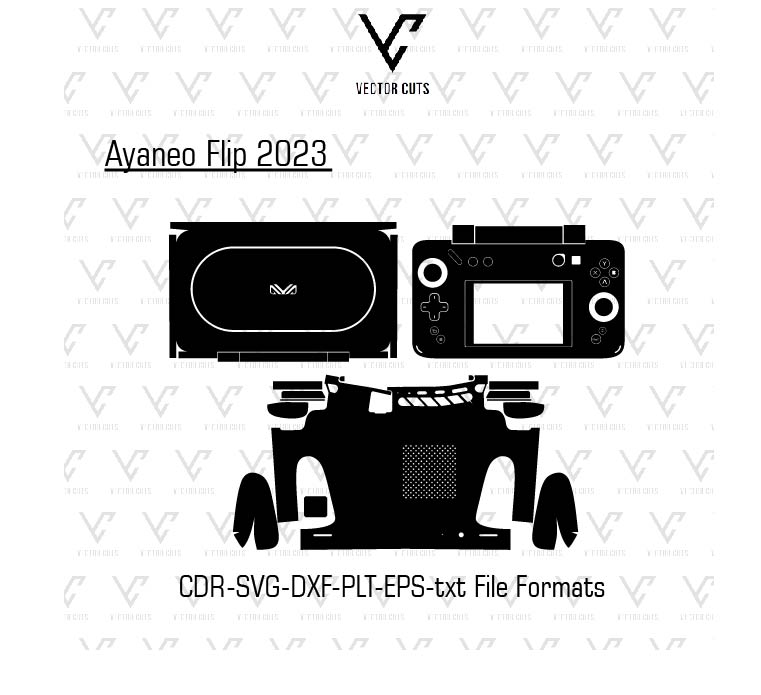 Ayaneo Flip 2023 Vinyl Skin Template Vector