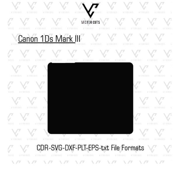 Canon 1Ds Mark III Camera Skin Template Vector