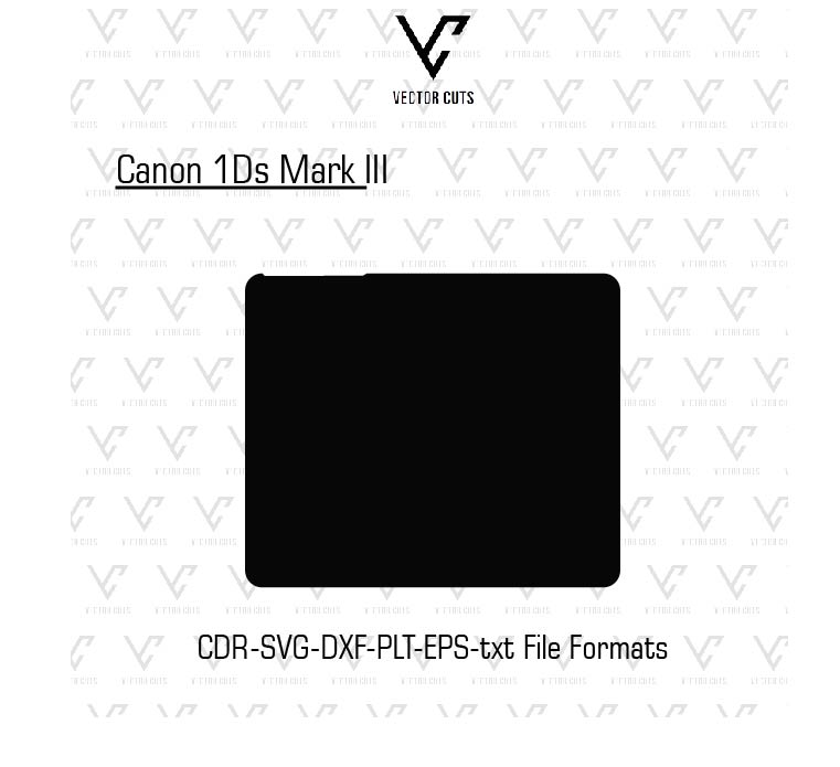 Canon 1Ds Mark III Camera Skin Template Vector