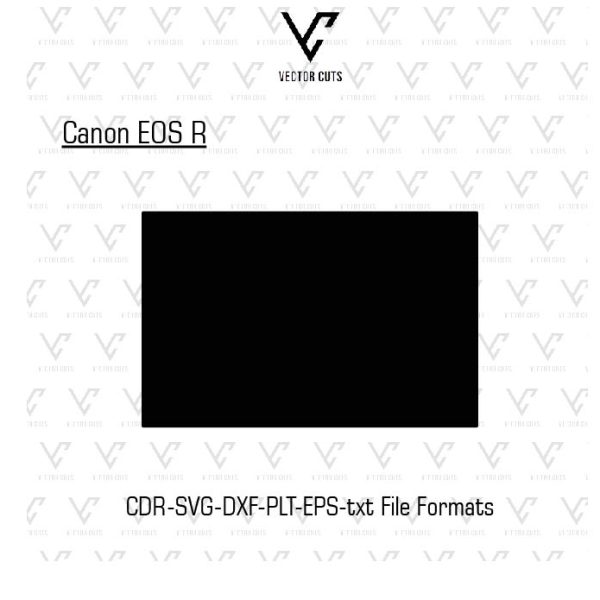 Canon EOS R Camera Skin Template Vector
