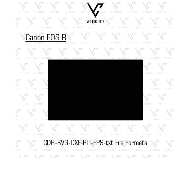 Canon EOS R Camera Skin Template Vector