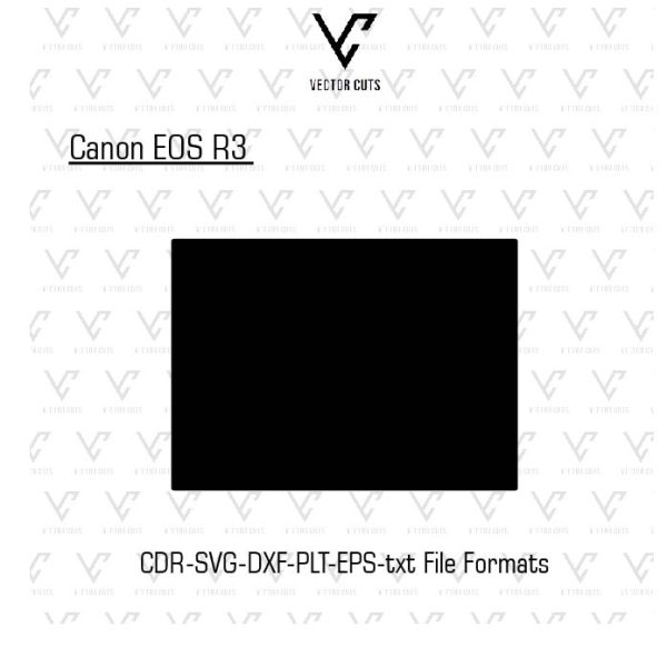 Canon EOS R3 Camera Skin Template Vector