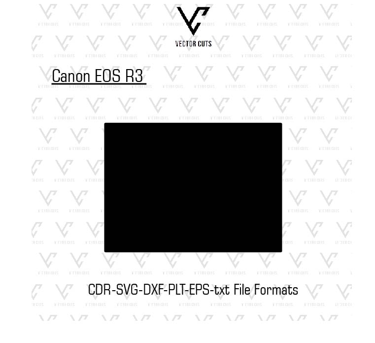 Canon EOS R3 Camera Skin Template Vector