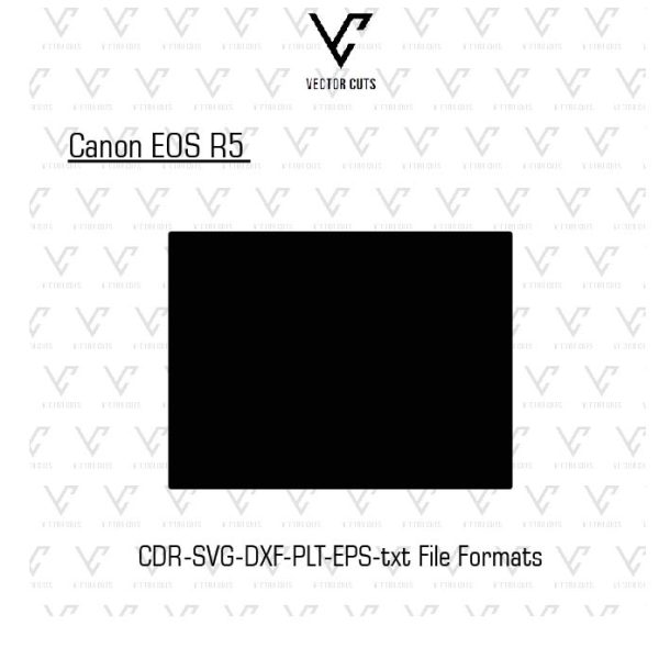 Canon EOS R5 Camera Skin Template Vector