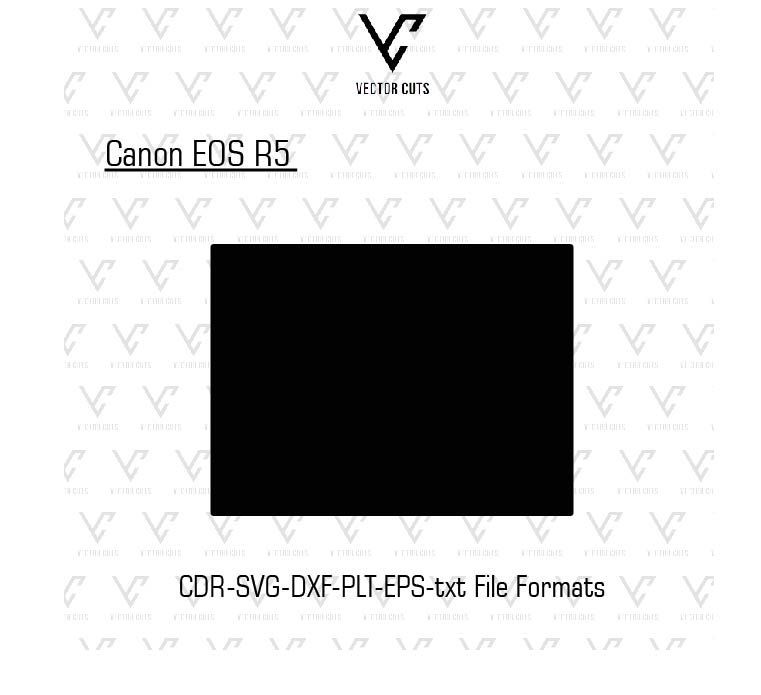 Canon EOS R5 Camera Skin Template Vector