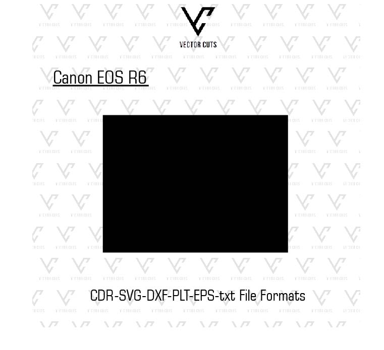 Canon EOS R6 Camera Skin Template Vector