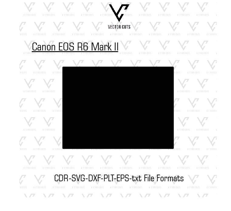 Canon EOS R6 Mark II Camera Skin Template Vector