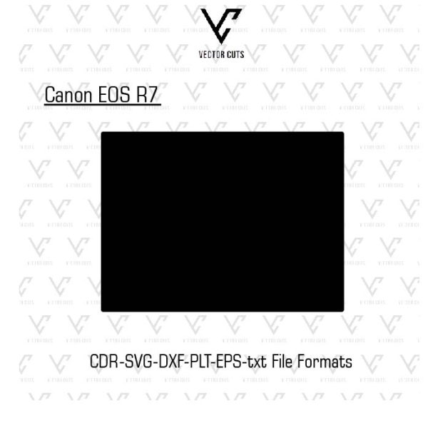 Canon EOS R7 Camera Skin Template Vector