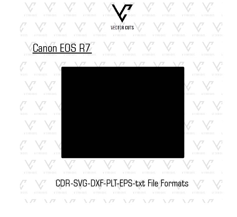 Canon EOS R7 Camera Skin Template Vector