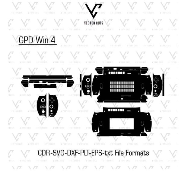 GPD Win 4 2023 Vinyl Skin Template Vector