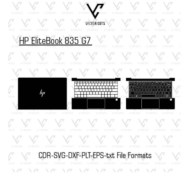 HP EliteBook 835 G7 Laptop Skin Template Vector