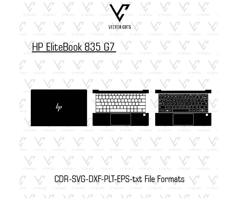 HP EliteBook 835 G7 Laptop Skin Template Vector
