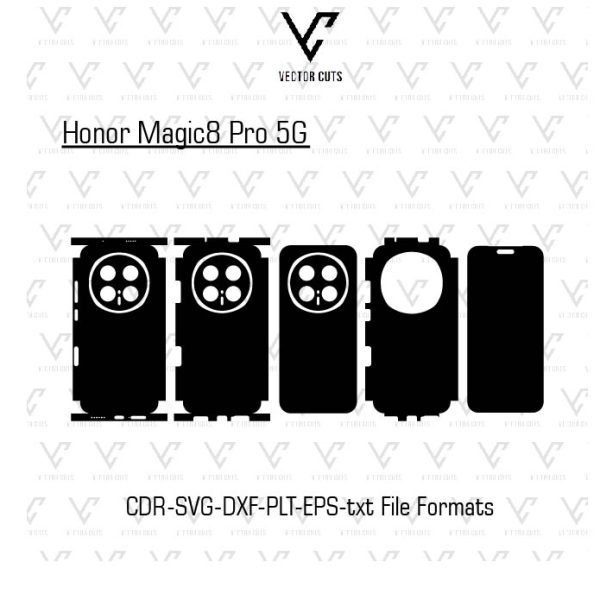 Honor Magic8 Pro 5G Mobile Skin Template Vector File