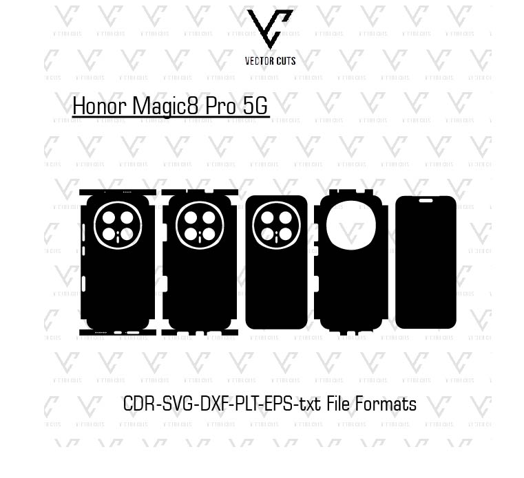 Honor Magic8 Pro 5G Mobile Skin Template Vector File