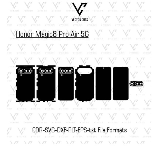 Honor Magic8 Pro Air 5G Mobile Skin Template Vector File
