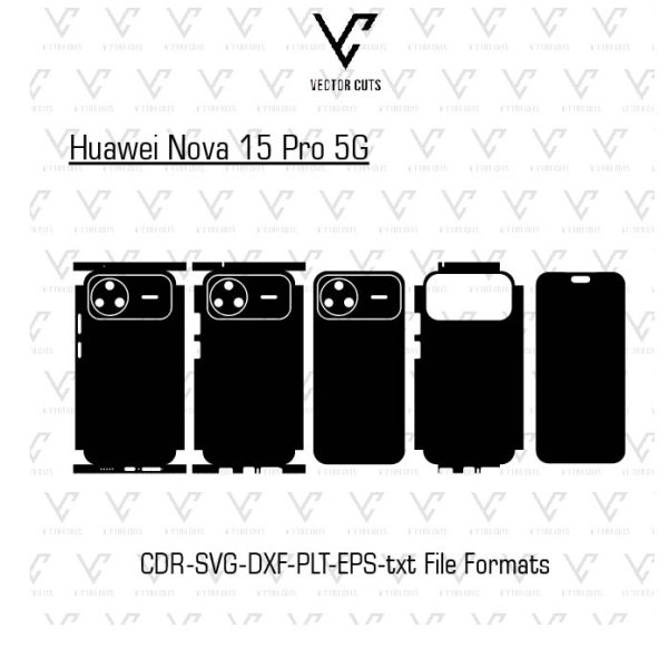 Huawei Nova 15 Pro 5G Mobile Skin Template Vector File