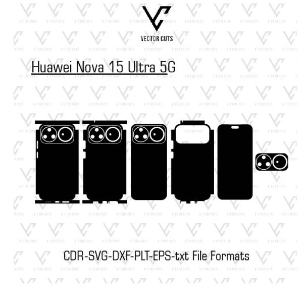 Huawei Nova 15 Ultra 5G Mobile Skin Template Vector File