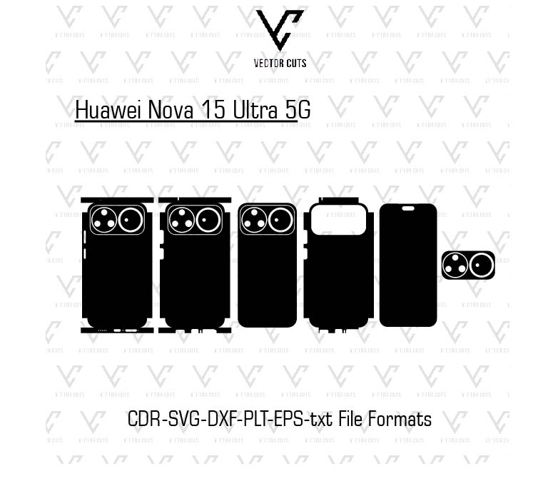 Huawei Nova 15 Ultra 5G Mobile Skin Template Vector File