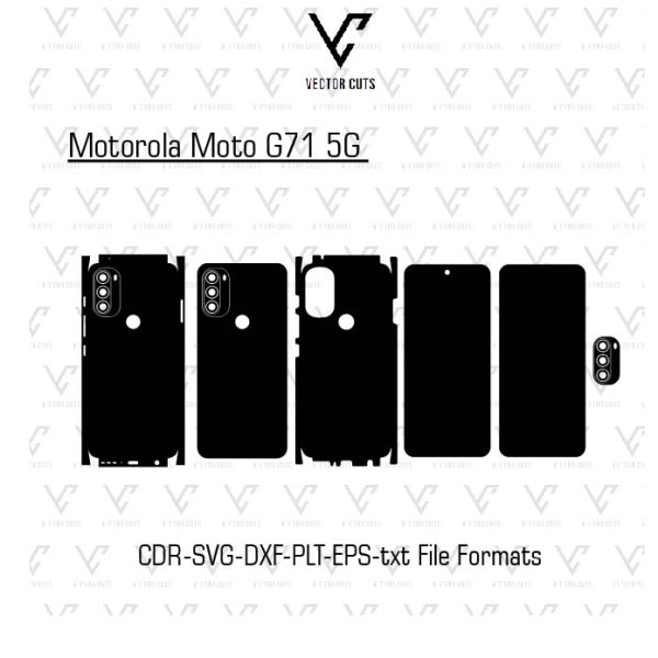 Motorola Moto G71 5G Mobile Skin Template Vector