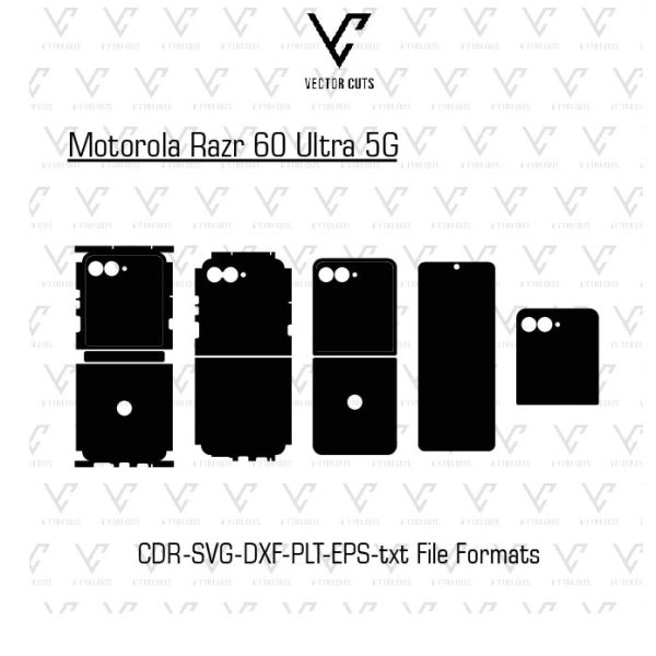 Motorola Razr 60 Ultra 5G Mobile Skin Template Vector