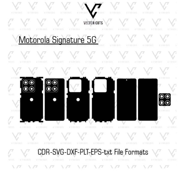 Motorola Signature 5G Mobile Skin Template Vector