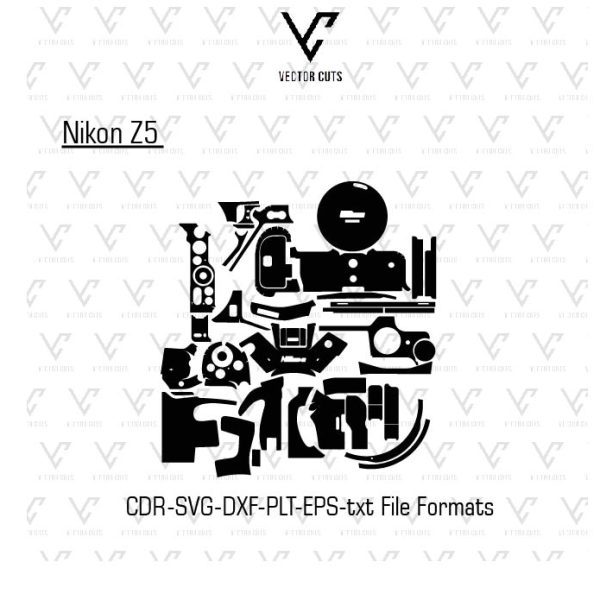 Nikon Z5 Camera Skin Template Vector