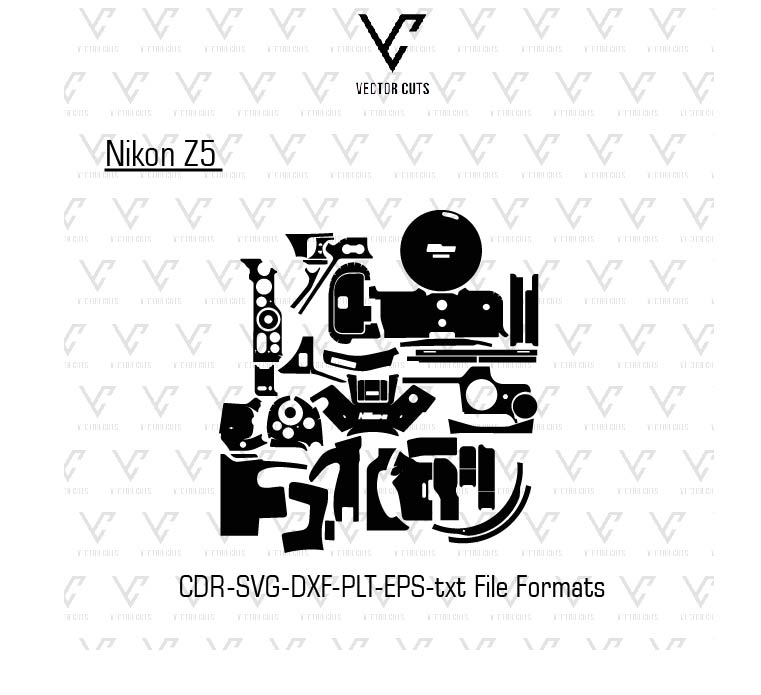 Nikon Z5 Camera Skin Template Vector