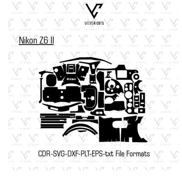 Nikon Z6 II Camera Skin Template Vector